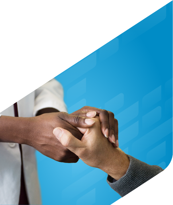 Close-up shot of healthcare provider holding the hand of a patient